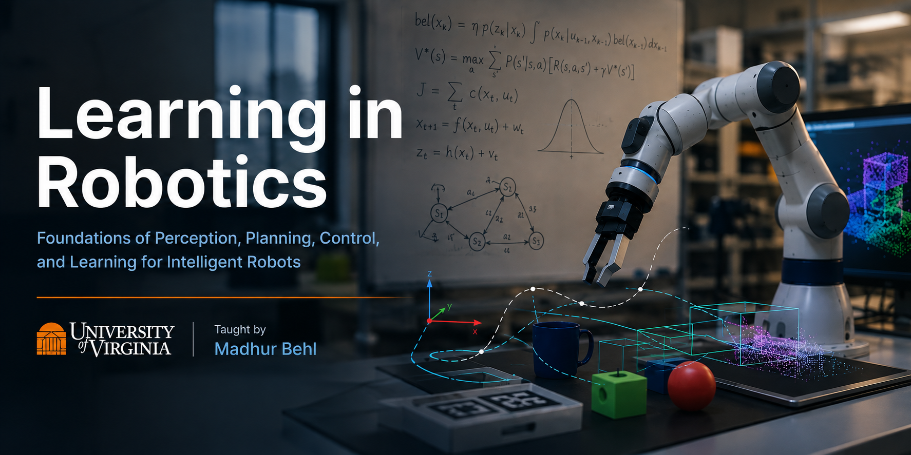 Learning in Robotics — Madhur Behl - foundations of perception, planning, control, and learning for intelligent robots
